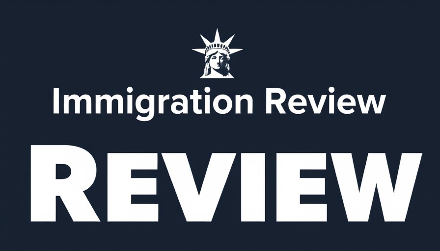 Immigration Review podcast logo with Statue of Liberty crown.