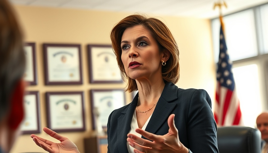 Professional woman discussing how long immigration takes in an office.