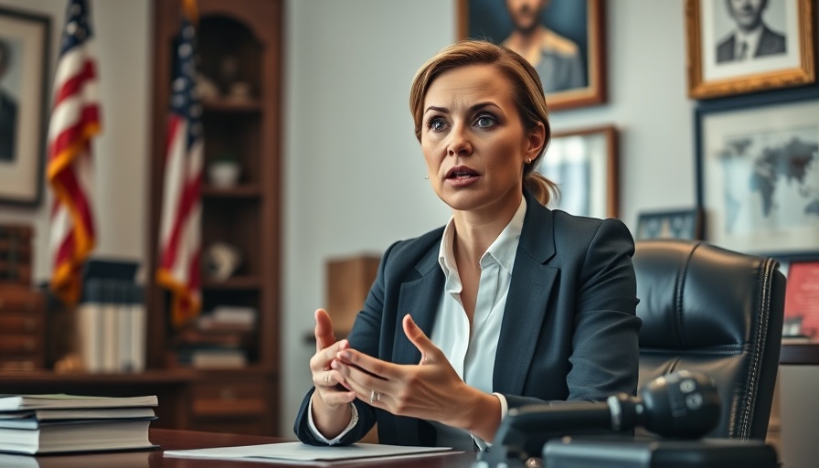 ICE Arrests at Courthouse: Professional woman speaking in office.