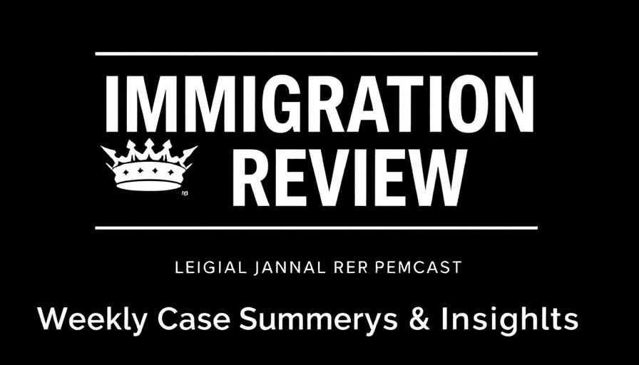 Podcast cover for Immigration Review, featuring recent precedential decisions affecting immigration law