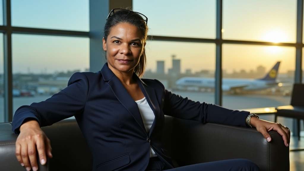 AI powered content creation in a local business workspace. Confident business owner using AI tools at a sunlit desk, embodying modern content creation.