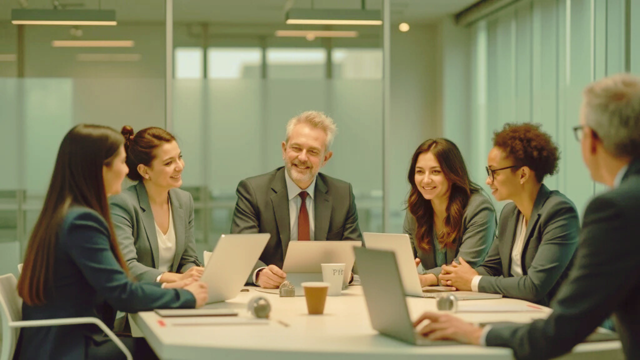 ai-driven podcast creation modern law office immigration attorneys discussing ideas