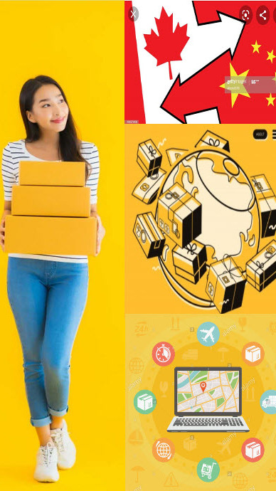 A Chinese customs officer inspecting shipments from a conveyor belt.