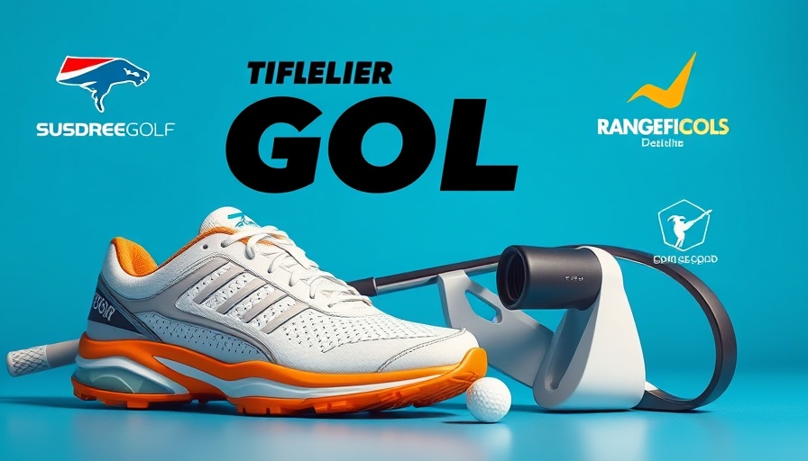 Prime Day Golf Deals promotional graphic with golf equipment and vibrant design.