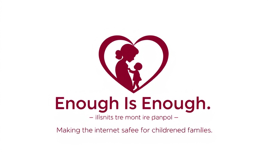 Logo for Enough Is Enough promoting Kids Online Safety Act.