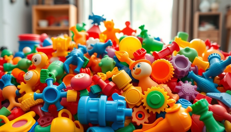 Colorful plastic toys highlighting endocrine disruptors impact on health.