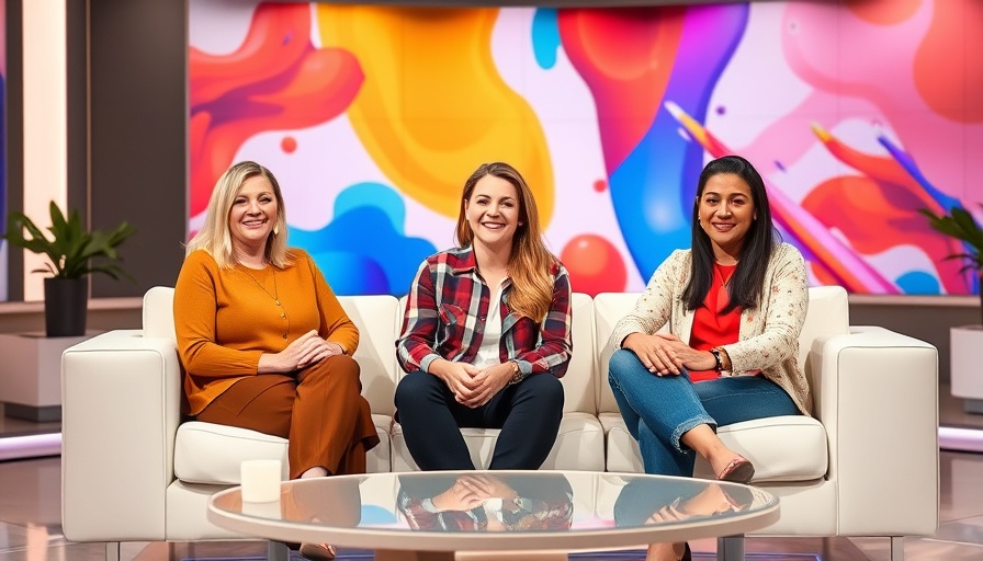 TV hosts discussing family empowerment strategies on a colorful set.