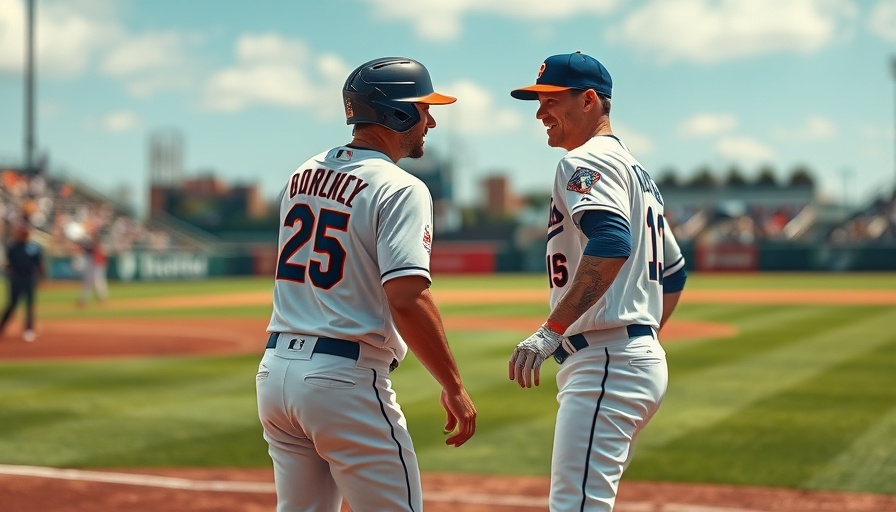 Mariners vs. Blue Jays players interacting during ALCS.