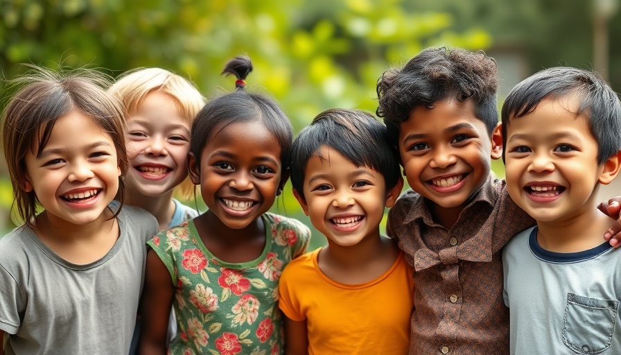 Smiling children in Gaza reflecting humanitarian aid response
