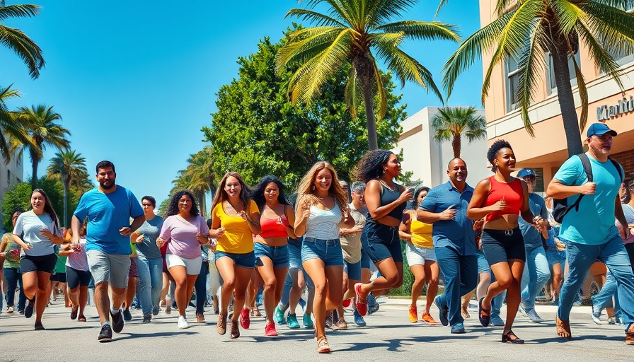Anti-bullying parade in Fort Lauderdale with dancers in pink outfits.