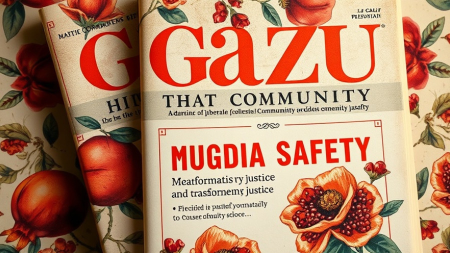 Vintage-style cover on transformative justice, floral design.