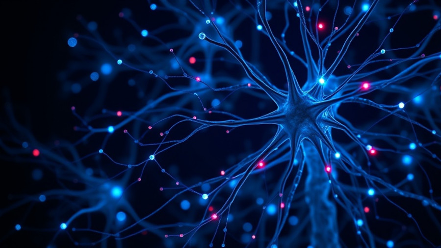 Neural network depiction showcasing synapses in a detailed lifelike style, illustrating how the brain learns to adapt to harmless threats.