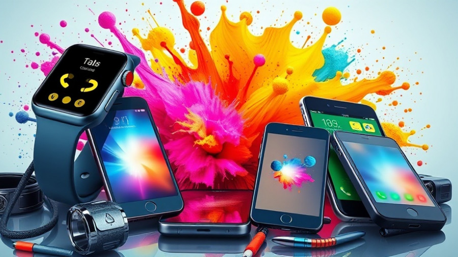 Colorful tech devices symbolizing screen addiction in children.