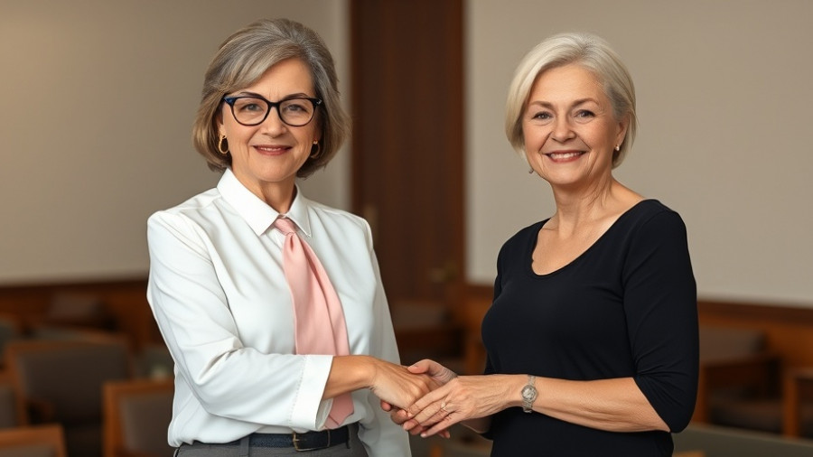 Two women promoting Cyberbullying Awareness Month in Ozark.