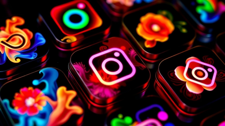 Creative Instagram app icons for teens with vibrant designs and effects.