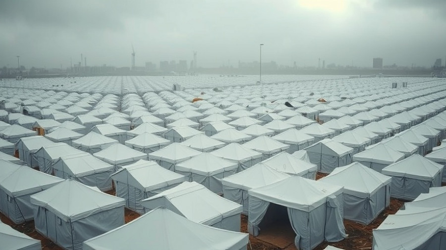 A vast sea of tents in a Gaza refugee camp needing winter aid.
