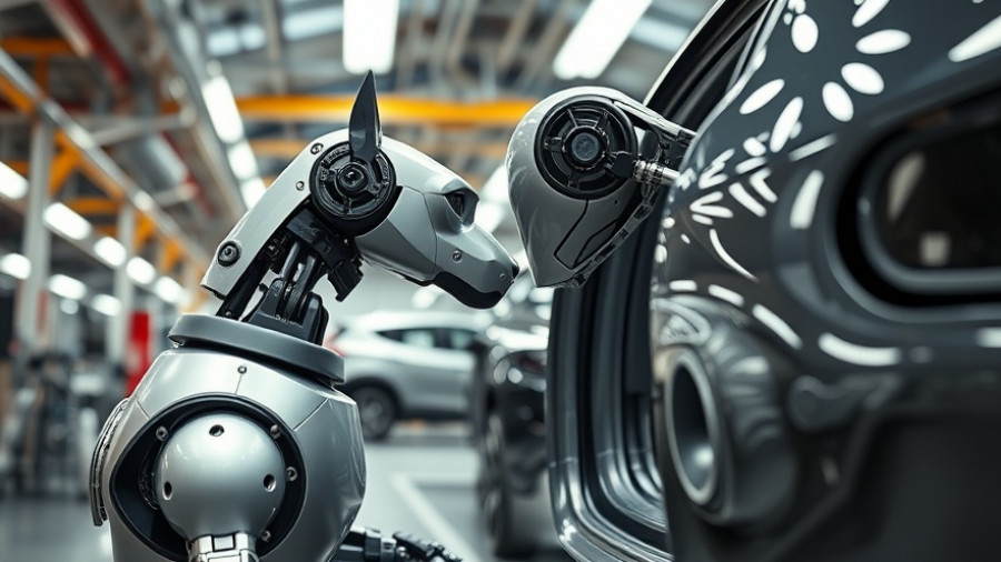 Robotic dog in futuristic factory symbolizing the future of work