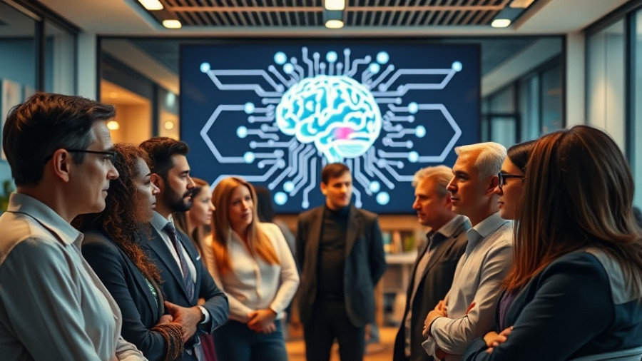 Human-centric AI in the workplace discussion among team members