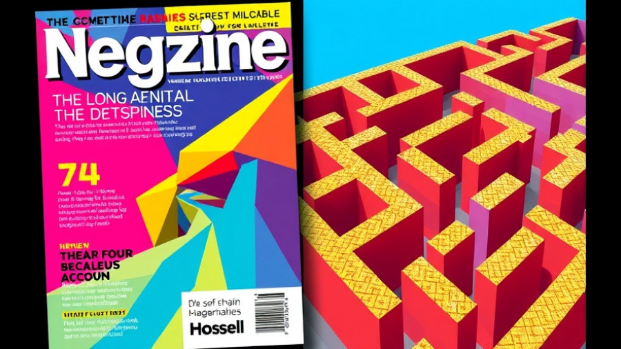 Philosophical themes on a vibrant magazine cover, 2023