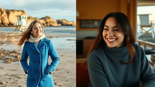 Exploring the health benefits of coastal living, featuring women enjoying serene environments.