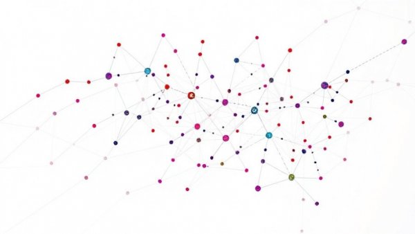 Abstract network representing AI-powered ad targeting technology.