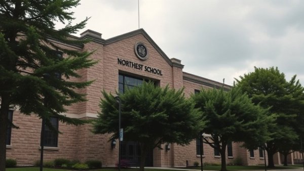 Northeast School building facade with Montclair Board of Education sign.
