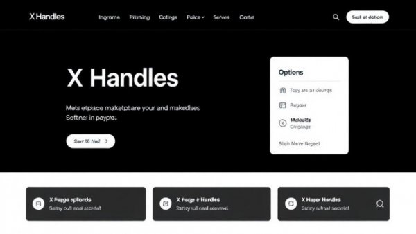 X Handles Marketplace interface showcasing features.