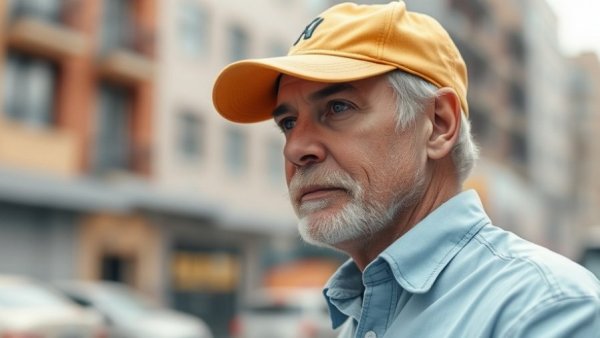 Contemplative mature man outdoors, representing work-life balance
