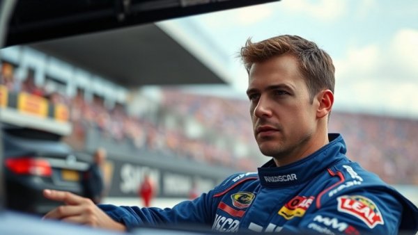 Denny Hamlin confirms 2026 NASCAR status in blue racing suit.