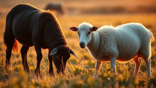 Black and white sheep illustrating understanding prejudice in a field
