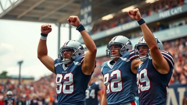 Fantasy Football Injury Report Week 12: American football players celebrating on field.