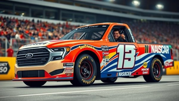 NASCAR All-Star Truck Drivers: racing truck and driver poster.