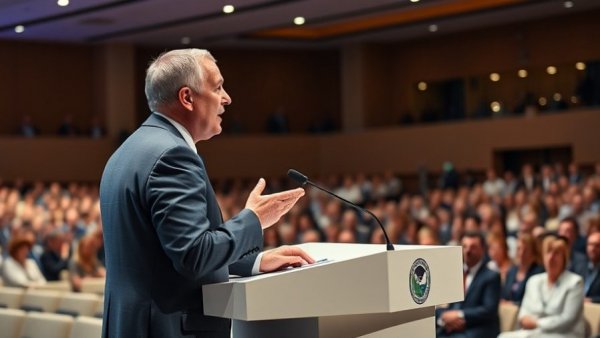 Senior male speaker at COP30 climate negotiations, addressing the audience.