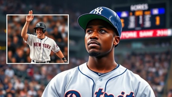 Yankees trade Tarik Skubal shown on field and in action.