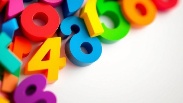 Colorful abstract numbers in vibrant layers and overlaps.