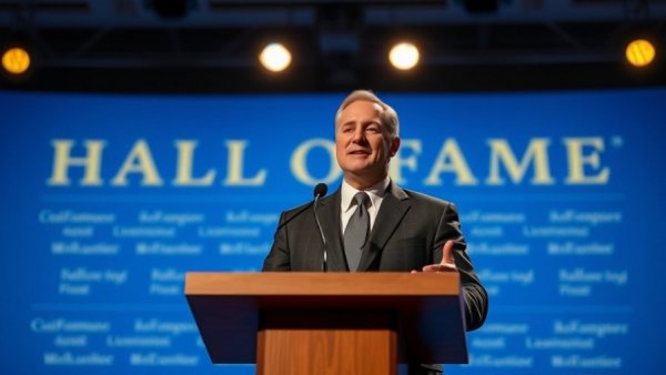 Steve Phelps Needs to Leave NASCAR: Man speaking at Hall of Fame podium