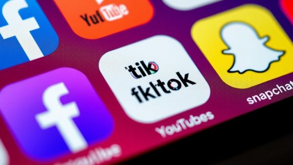 Close-up of social media icons highlighting Kids Online Safety Act.