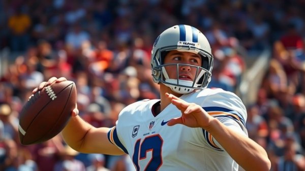 College QB prepares to throw during a game, highlighting 2026 NFL Draft QB Class Crisis.