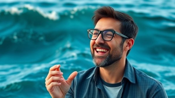 Mindfulness Reduces Workplace Stress with podcast ad featuring smiling man.