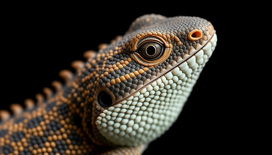 Detailed close-up of a shingleback lizard's textured scales showcasing natural beauty.