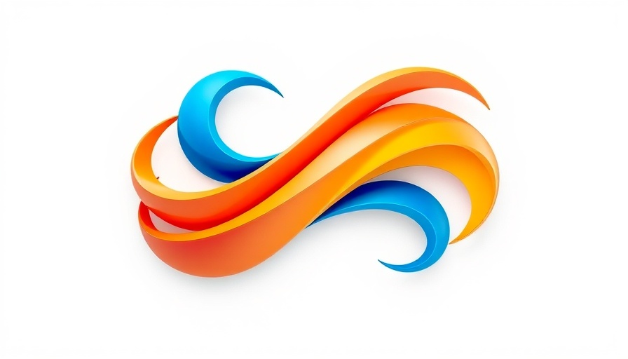 Azerion colorful 3D logo with vibrant orange and blue swirls.