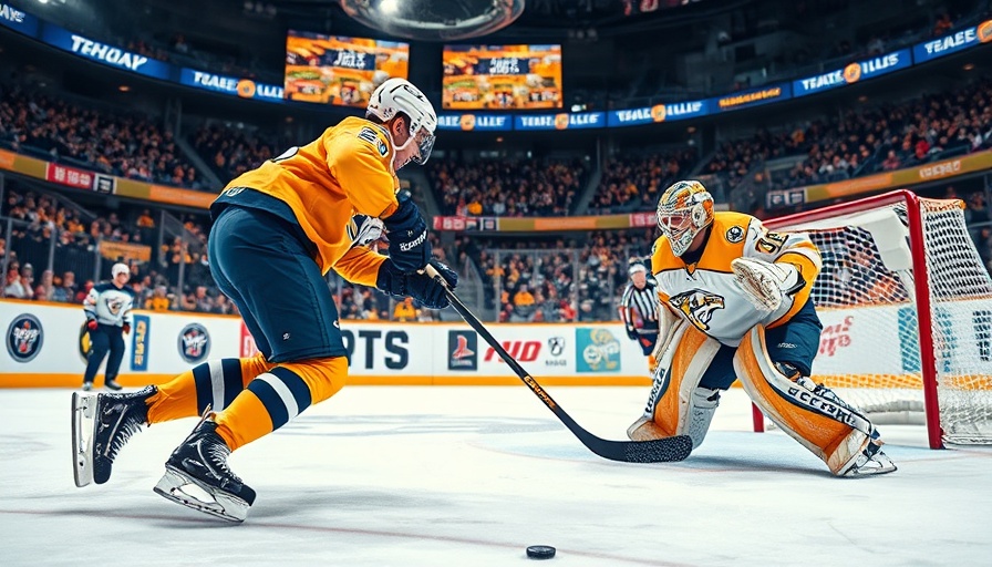 Winnipeg Jets vs Nashville Predators game action.