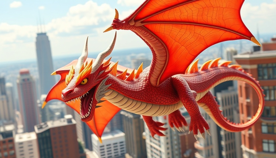 Colorful mythical dragon in cityscape, Pokémon Legends: Z-A graphics debate