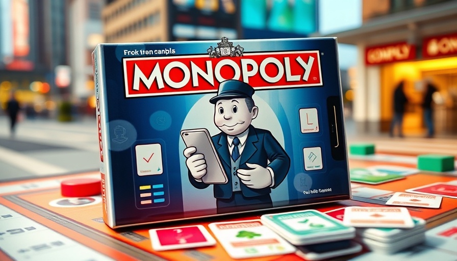 Monopoly App Banking game box featuring Mr. Monopoly.