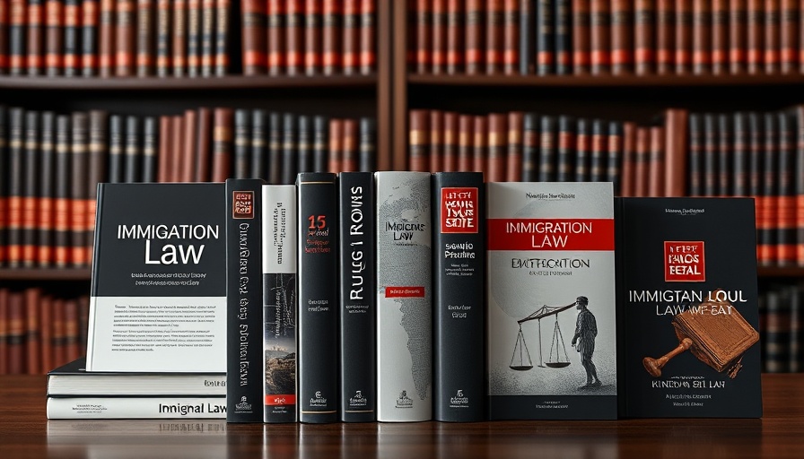 Legal resources display related to extreme vetting process and immigration law.