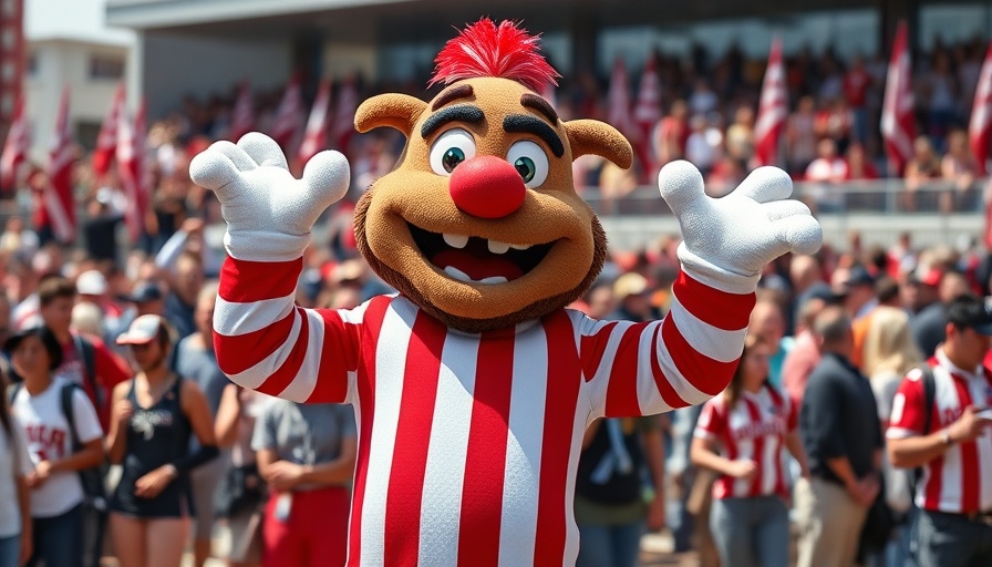 Columbus is a Hockey Town: Cheerful mascot Brutus at an event.