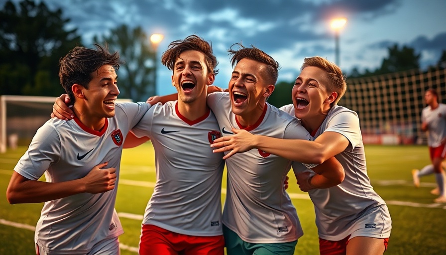 CIF State regional playoffs soccer players celebrating.