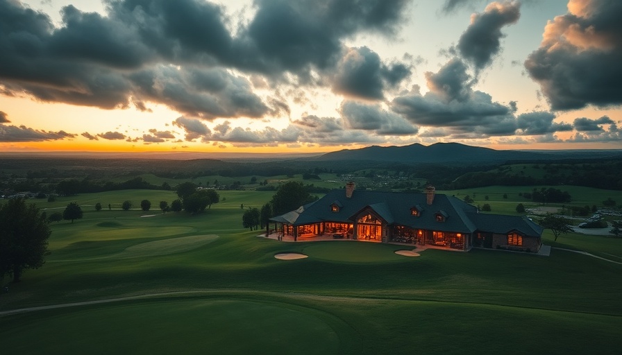 Stunning luxury golf club in Puerto Rico at sunset with lush landscape.