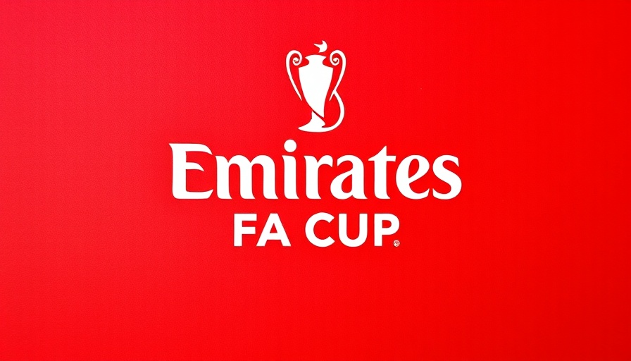 2024-25 FA Cup Quarterfinals vibrant logo on red background.