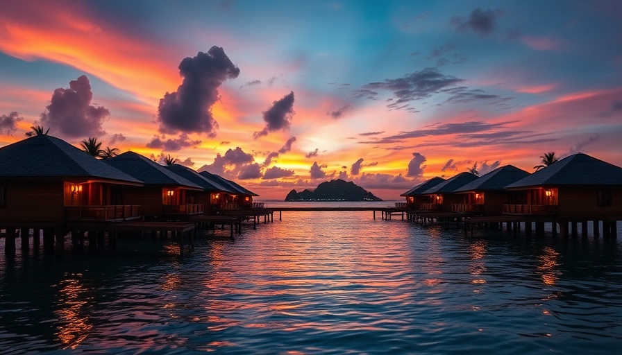 Overwater bungalows at sunset, S Hotels & Resorts expansion